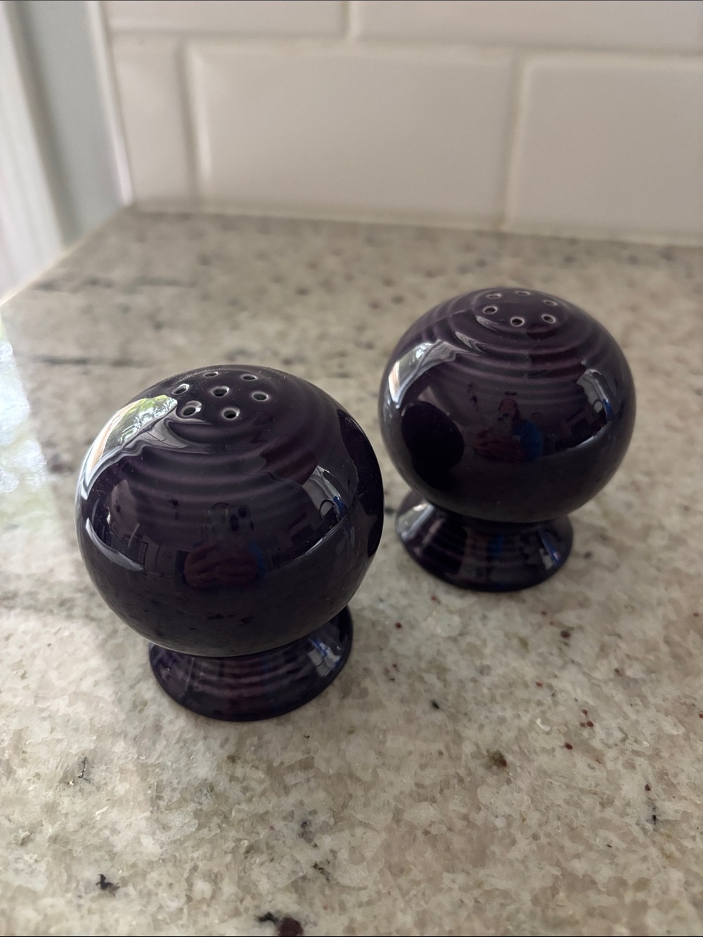 Fiesta ball salt and pepper shakers